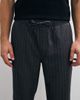 ASOS DESIGN ASOS DESIGN straight trouser in gray pinstripe with drawstring - 2