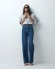 ASOS DESIGN ASOS DESIGN straight wide leg jeans in dark mid wash-Blue - 4