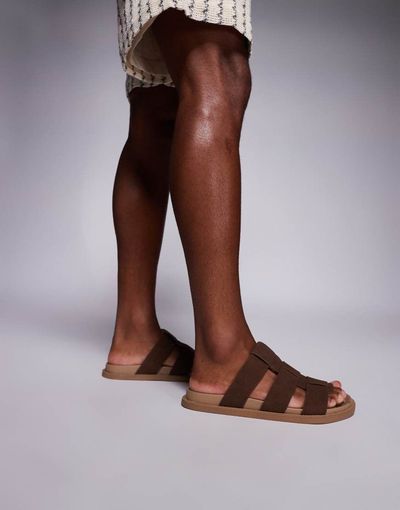 ASOS DESIGN ASOS DESIGN strap sandals in brown