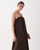 ASOS DESIGN ASOS DESIGN strapless maxi dress with tie detail in chocolate-Brown - 3