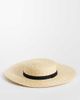 ASOS DESIGN ASOS DESIGN straw boater hat in natural-Brown - 1