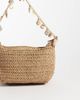 ASOS DESIGN ASOS DESIGN straw crochet shoulder bag with shell charm strap in natural-Neutral - 4