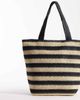 ASOS DESIGN ASOS DESIGN straw crochet tote in black and beige stripes-Multi - 4