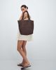 ASOS DESIGN ASOS DESIGN straw crochet tote in chocolate-Brown - 2