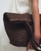 ASOS DESIGN ASOS DESIGN straw crochet tote in chocolate-Brown - 3