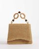 ASOS DESIGN ASOS DESIGN straw crossbody bag with resin top handle and detachable cross body strap in natural-Neutral - 1