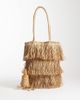 ASOS DESIGN ASOS DESIGN straw fringe tote bag in natural-Neutral - 2