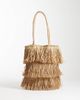 ASOS DESIGN ASOS DESIGN straw fringe tote bag in natural-Neutral - 4