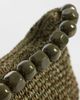 ASOS DESIGN ASOS DESIGN straw grab clutch bag with resin ball handle in olive-Green - 3