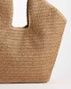 ASOS DESIGN ASOS DESIGN straw oversized vase tote bag in natural-Neutral - 4