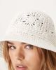 ASOS DESIGN ASOS DESIGN straw packable floral crochet bucket hat in white - 2