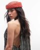 ASOS DESIGN ASOS DESIGN straw pillbox hat in red - 1