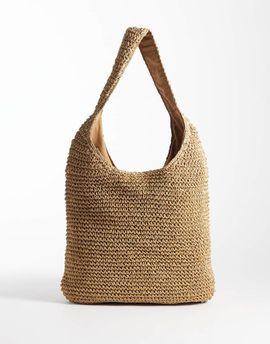 ASOS DESIGN ASOS DESIGN straw tote in neutral