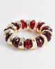 ASOS DESIGN ASOS DESIGN stretch bracelet in burgundy resin and gold tone-Red - 1