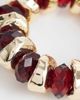 ASOS DESIGN ASOS DESIGN stretch bracelet in burgundy resin and gold tone-Red - 2