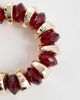 ASOS DESIGN ASOS DESIGN stretch bracelet in burgundy resin and gold tone-Red - 3