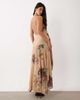 ASOS DESIGN ASOS DESIGN stretch chiffon high low draped cowl halter maxi dress in chamomile-Multi - 3