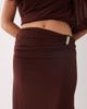 ASOS DESIGN ASOS DESIGN stretch chiffon maxi skirt in chocolate - part of a set-Blue - 3