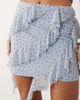 ASOS DESIGN ASOS DESIGN stretch chiffon ruffle mini skirt in blue and brown polka dot - part of a set-Multi - 1