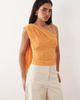 ASOS DESIGN ASOS DESIGN stretch chiffon scarf top in orange - 2