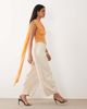 ASOS DESIGN ASOS DESIGN stretch chiffon scarf top in orange - 4