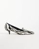 ASOS DESIGN ASOS DESIGN Strike loafer kitten mid heels in zebra-MULTI - 1