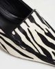 ASOS DESIGN ASOS DESIGN Strike loafer kitten mid heels in zebra-MULTI - 3