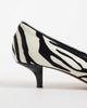 ASOS DESIGN ASOS DESIGN Strike loafer kitten mid heels in zebra-MULTI - 4