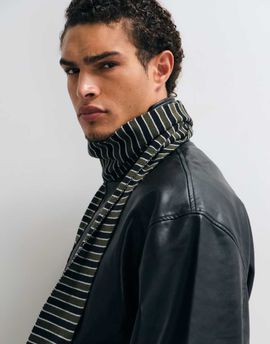 ASOS DESIGN ASOS DESIGN stripe super skinny scarf in gray