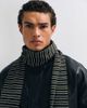 ASOS DESIGN ASOS DESIGN stripe super skinny scarf in gray - 3