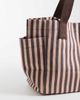 ASOS DESIGN ASOS DESIGN striped canvas multi pocket tote bag in light pink and chocolate - 3