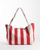 ASOS DESIGN ASOS DESIGN striped canvas tote bag in red-Multi - 1
