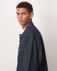 ASOS DESIGN ASOS DESIGN striped denim jacket in raw wash - part of a set-Blue - 4
