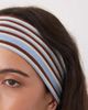 ASOS DESIGN ASOS DESIGN striped jersey headband in blue and brown-Multi - 3