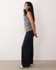 ASOS DESIGN ASOS DESIGN striped rolled waistband pants in navy - part of a set - 2