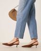 ASOS DESIGN ASOS DESIGN Stroll slingback mid heeled shoes in brown suedette - 1