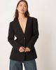 ASOS DESIGN ASOS DESIGN strong shoulders cinched waist blazer in black - 3