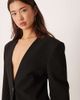 ASOS DESIGN ASOS DESIGN strong shoulders cinched waist blazer in black - 4