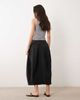 ASOS DESIGN ASOS DESIGN structured cargo barrel midi skirt in black - 3