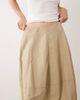 ASOS DESIGN ASOS DESIGN structured cargo barrel midi skirt in dark camel-Brown - 2