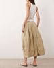 ASOS DESIGN ASOS DESIGN structured cargo barrel midi skirt in dark camel-Brown - 3