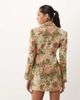 ASOS DESIGN ASOS DESIGN structured double breasted blazer mini dress in vintage floral tapestry-Multi - 4