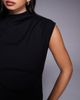 ASOS DESIGN ASOS DESIGN structured high neck mini in black in scuba-style fabric - 2
