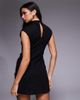 ASOS DESIGN ASOS DESIGN structured high neck mini in black in scuba-style fabric - 4