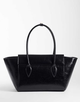 ASOS DESIGN ASOS DESIGN structured jumbo tote in black-Green