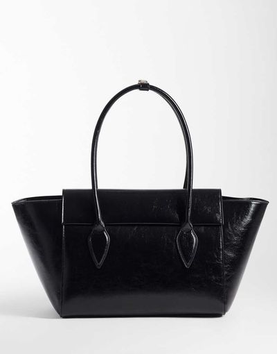 ASOS DESIGN ASOS DESIGN structured jumbo tote in black-Green