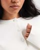 ASOS DESIGN ASOS DESIGN structured knit crew neck cardigan with covered buttons in cream-White - 3