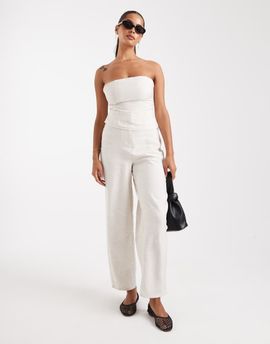 ASOS DESIGN ASOS DESIGN structured pants in cream - part of a set-Brown
