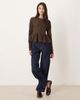 ASOS DESIGN ASOS DESIGN structured peplum hem cardigan in chocolate-Brown - 2