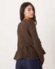 ASOS DESIGN ASOS DESIGN structured peplum hem cardigan in chocolate-Brown - 3